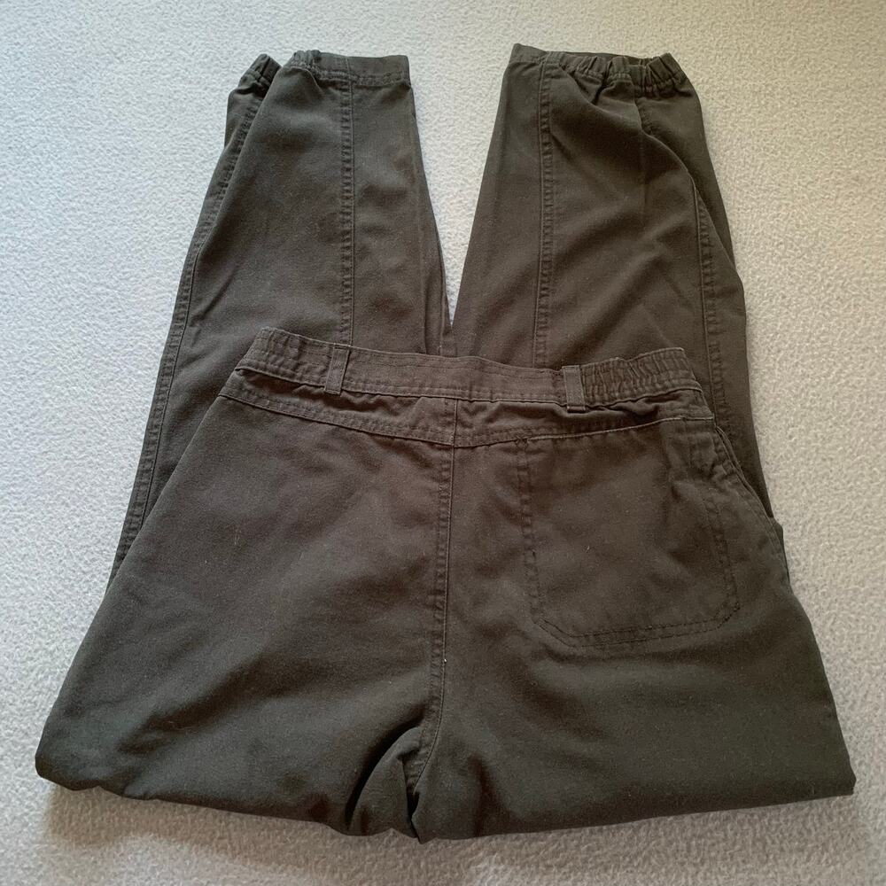Vintage Pilot Co Girls Sz 14 Black Tapered Jogger Pants Elastic Hem 90s Pleated - Picture 6 of 13